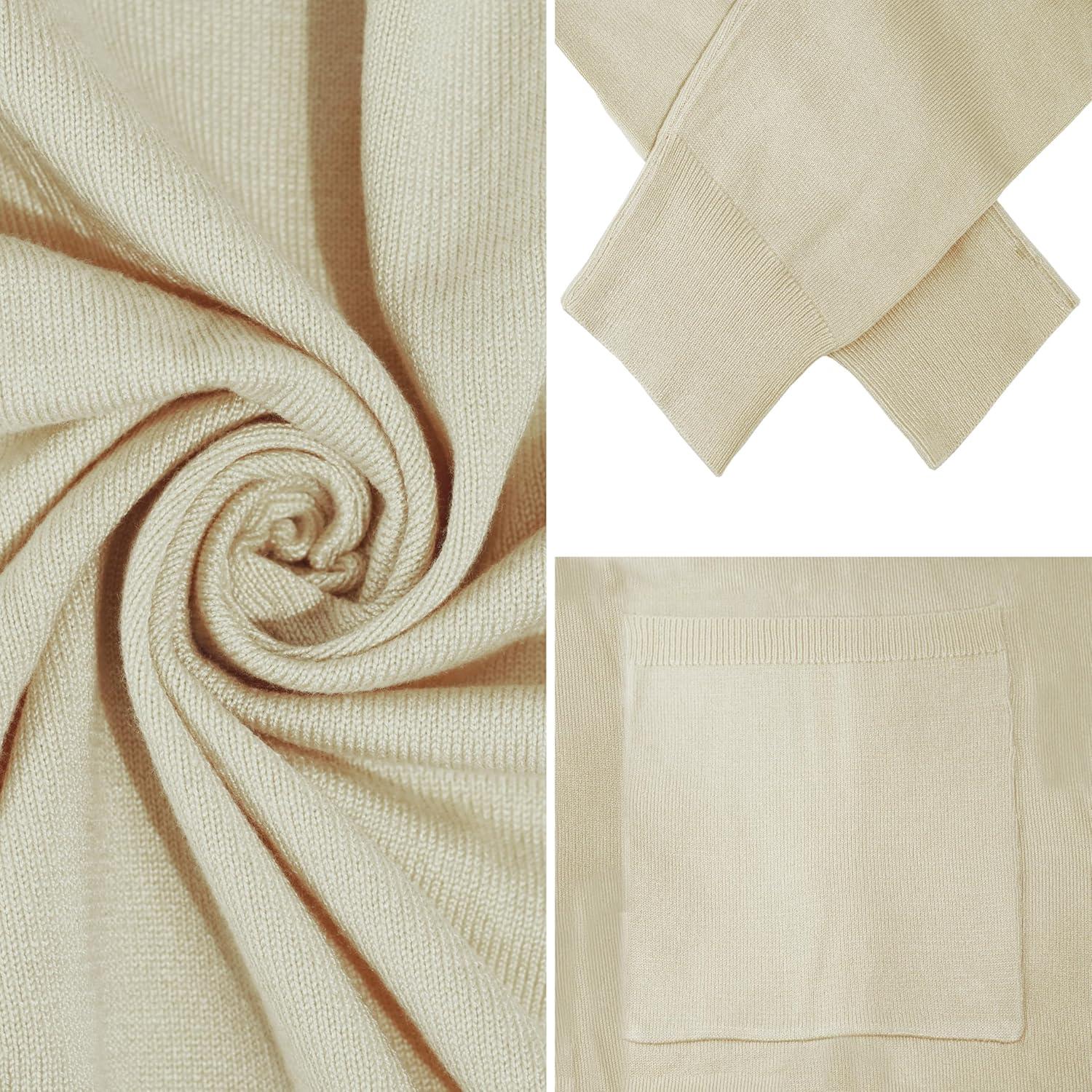 imageHuuloo Womens Open Front Long Shawl Cardigan Sweater with PocketsApricot