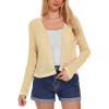 imageWomens Summer Lightweight V Neck Button Down Long Sleeve Cardigan Sweater
