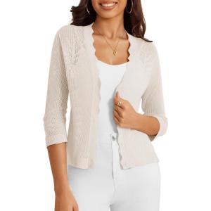 a.Jesdani Women’s Shrug Sweaters Open Front Short Sleeve Rib Knit Bolero Open Front Cardigan S-1X(01 Camel)